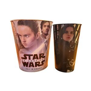 Star Wars The Last Jedi Popcorn Tin & Rogue One Souvenir Cup Movie Theater Set